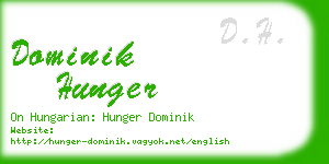 dominik hunger business card